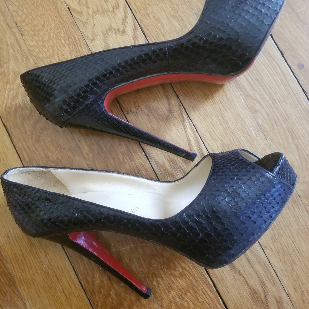 Christian Louboutin Python Heels 100% Authentic - image 7